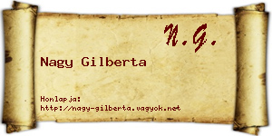 Nagy Gilberta névjegykártya